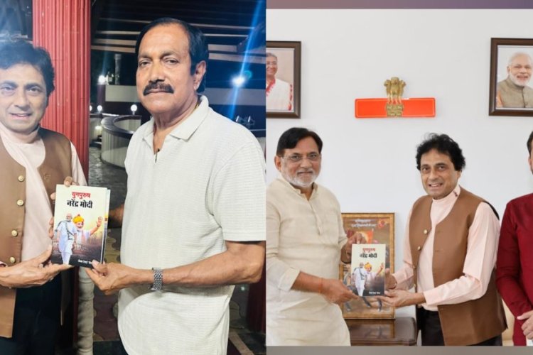 Writer Dipak Desai Meets UT Administrator, Presents Books on PM Modi and Development