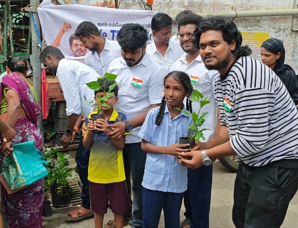 We The Leaders Celebrates India's 80th Independence Day with Flag Hoisting and Tree Plantation Drive in North Chennai